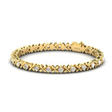 Unique Diamond Cut Bracelet, Yellow/White Thin Gold Bracelet, 10kt 14kt 18kt Rose Gold Bracelet - GeumJewels