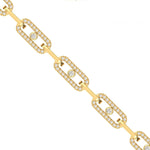 Natural Yellow/White Gold Cut Bracelet, Rose Gold Modern Bracelet, Real Diamond Custom Bracelet - GeumJewels