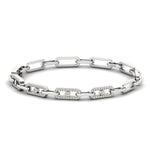 Natural Yellow/White Gold Cut Bracelet, Rose Gold Modern Bracelet, Real Diamond Custom Bracelet - GeumJewels