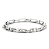Natural Yellow/White Gold Cut Bracelet, Rose Gold Modern Bracelet, Real Diamond Custom Bracelet - GeumJewels