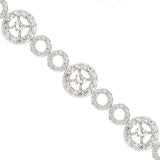 Solid Gold Diamond Designer Round Bracelet - GeumJewels