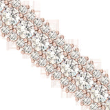 Diamond Gold Cut Bracelet, Real Diamond Designer Bracelet, Yellow/White Gold Bracelet - GeumJewels