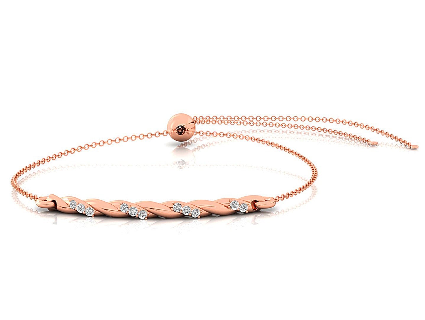 Alternate Diamond Minimalistic Chain Bracelet - GeumJewels