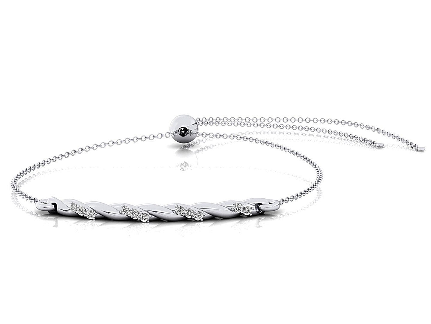 Alternate Diamond Minimalistic Chain Bracelet - GeumJewels