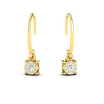 Handmade Designer Gold Earring, Solid Gold Dangle Earrings , Personalized Diamond Jewelry - GeumJewels