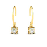 Handmade Designer Gold Earring, Solid Gold Dangle Earrings , Personalized Diamond Jewelry - GeumJewels
