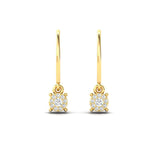 Handmade Designer Gold Earring, Solid Gold Dangle Earrings , Personalized Diamond Jewelry - GeumJewels
