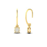 Handmade Designer Gold Earring, Solid Gold Dangle Earrings , Personalized Diamond Jewelry - GeumJewels