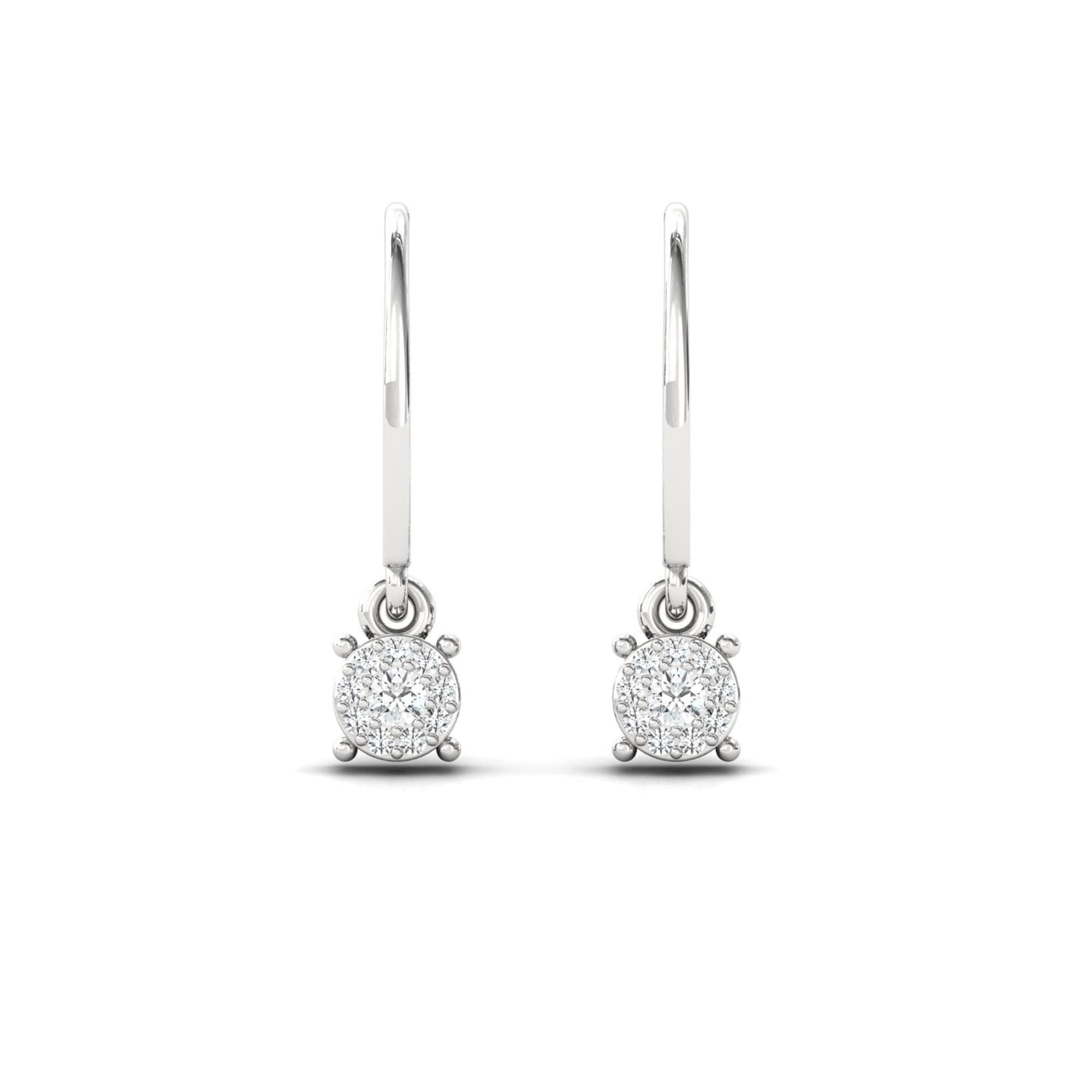 Handmade Designer Gold Earring, Solid Gold Dangle Earrings , Personalized Diamond Jewelry - GeumJewels