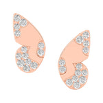 Butterfly Diamond Stud Gold Earrings - GeumJewels