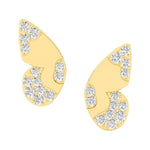 Butterfly Diamond Stud Gold Earrings - GeumJewels