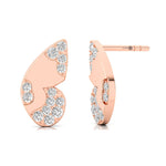 Butterfly Diamond Stud Gold Earrings - GeumJewels