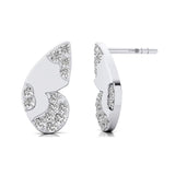 Butterfly Diamond Stud Gold Earrings - GeumJewels