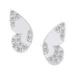 Butterfly Diamond Stud Gold Earrings - GeumJewels