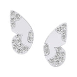 Butterfly Diamond Stud Gold Earrings - GeumJewels
