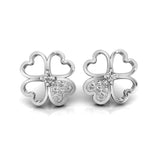 Dainty Flower Style Diamond Stud Earrings - GeumJewels