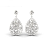 Natural Diamond Stud Earring, Custom Solid Rose Gold Earing, Handmade White/Yellow Gold Earrings - GeumJewels