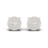 Handmade Designer Gold Earring, Solid Gold Stud Earrings For Women, 18Kt Rose Gold Diamond Earrings - GeumJewels