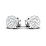 Handmade Designer Gold Earring, Solid Gold Stud Earrings For Women, 18Kt Rose Gold Diamond Earrings - GeumJewels