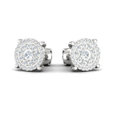 Handmade Designer Gold Earring, Solid Gold Stud Earrings For Women, 18Kt Rose Gold Diamond Earrings - GeumJewels