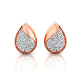 Pear Shaped Diamond Dainty Stud Earring - GeumJewels
