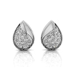 Pear Shaped Diamond Dainty Stud Earring - GeumJewels