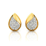 Pear Shaped Diamond Dainty Stud Earring - GeumJewels