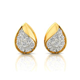 Pear Shaped Diamond Dainty Stud Earring - GeumJewels