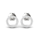 Natural Diamond Tiny Earrings, Elegant Yellow/White Gold Earrings, Rose Gold Custom Earrings - GeumJewels