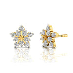 Snowflake Diamond Dainty Stud Earring - GeumJewels