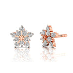 Snowflake Diamond Dainty Stud Earring - GeumJewels