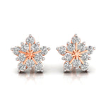 Snowflake Diamond Dainty Stud Earring - GeumJewels