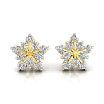 Snowflake Diamond Dainty Stud Earring - GeumJewels