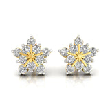Snowflake Diamond Dainty Stud Earring - GeumJewels