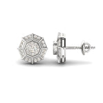 Real Diamond Stud Earring, Delicate White/Yellow Gold Earrings, Rose Gold Designer Earrings - GeumJewels