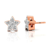 Star Shaped Diamond Stud Dainty Earrings - GeumJewels