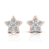 Star Shaped Diamond Stud Dainty Earrings - GeumJewels