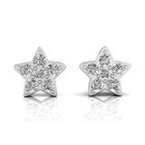 Star Shaped Diamond Stud Dainty Earrings - GeumJewels