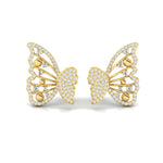 Stunning Butterfly Gold Earrings, 10kt 14kt 18kt Rose Gold Stud Earring - GeumJewels