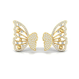 Stunning Butterfly Gold Earrings, 10kt 14kt 18kt Rose Gold Stud Earring - GeumJewels
