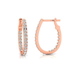 Dainty Diamond Huggie Hoop Earrings - GeumJewels