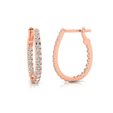 Dainty Diamond Huggie Hoop Earrings - GeumJewels