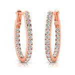 Dainty Diamond Huggie Hoop Earrings - GeumJewels