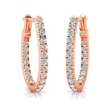 Dainty Diamond Huggie Hoop Earrings - GeumJewels