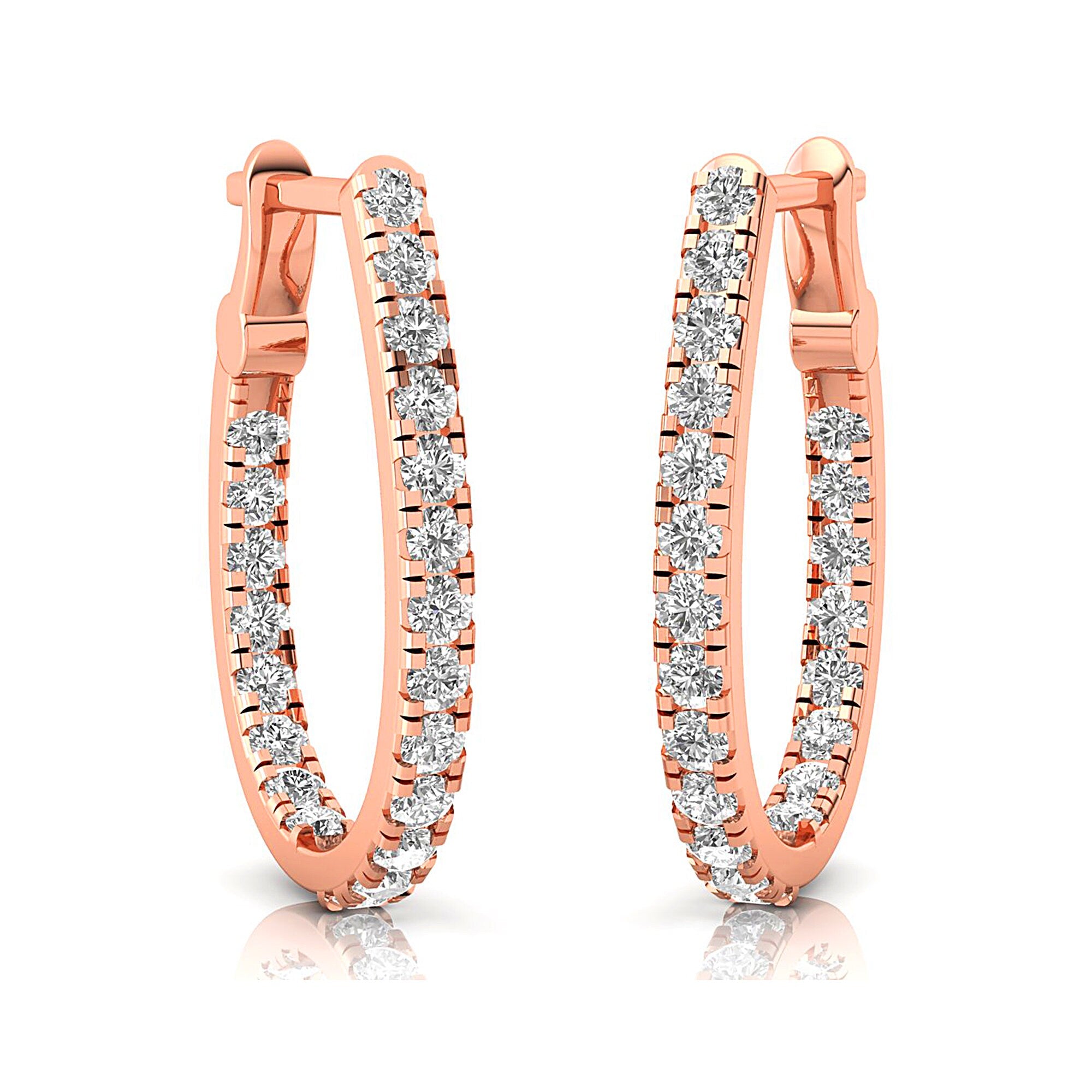 Dainty Diamond Huggie Hoop Earrings - GeumJewels
