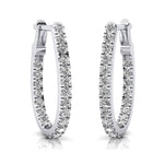 Dainty Diamond Huggie Hoop Earrings - GeumJewels