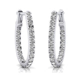 Dainty Diamond Huggie Hoop Earrings - GeumJewels