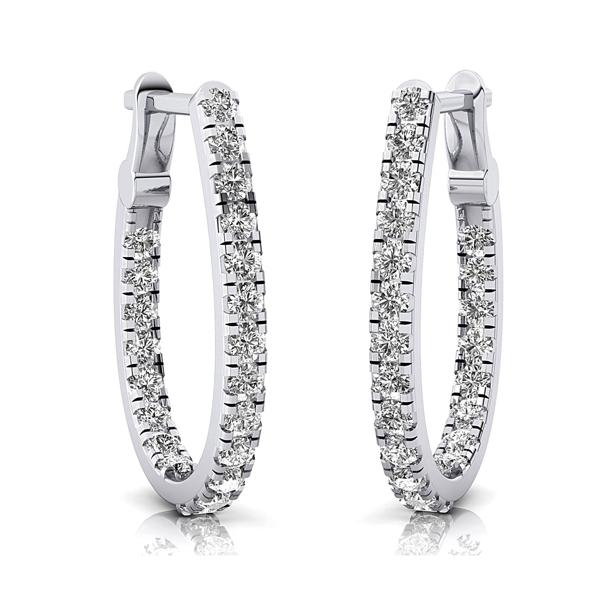 Dainty Diamond Huggie Hoop Earrings - GeumJewels
