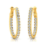 Dainty Diamond Huggie Hoop Earrings - GeumJewels