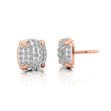 Pave Set Diamond Dainty Stud Earrings - GeumJewels